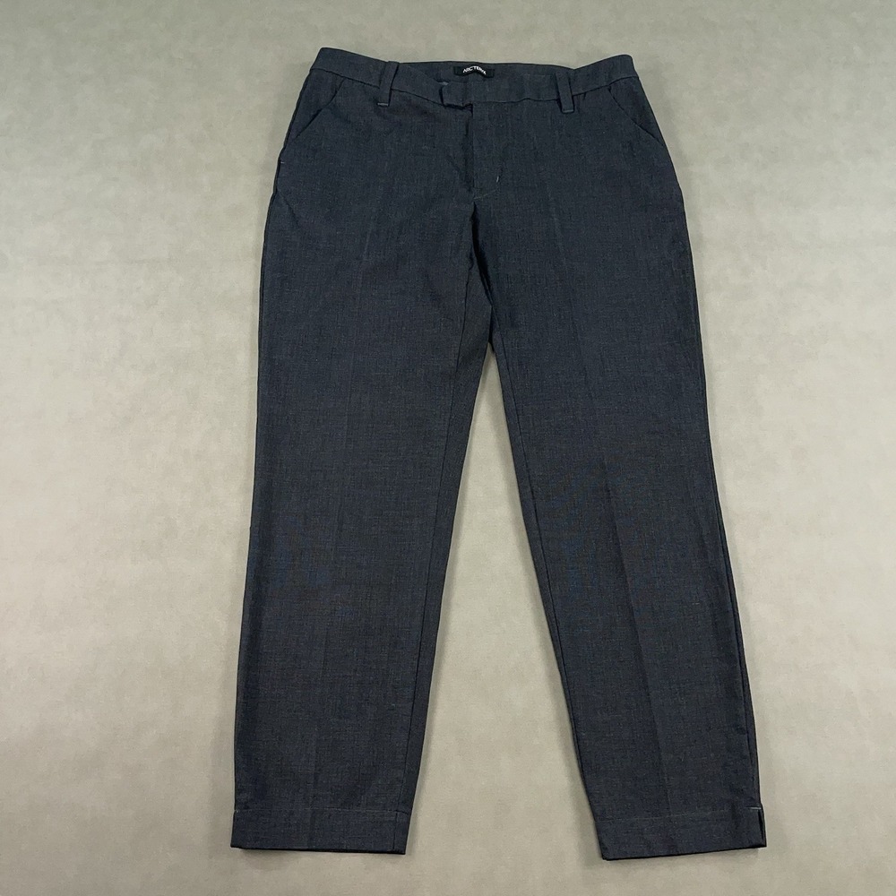 Arc'teryx Pants Women's 8 Devis Gray Carbon Fibre Cotton Blend 3XDRY Crop